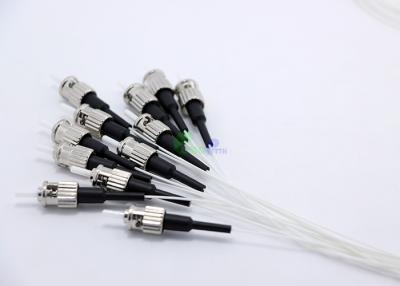 China White / Orange ST Fiber Optic Pigtail , 50 / 125 Simplex 2M Fiber Pigtail Connector for sale
