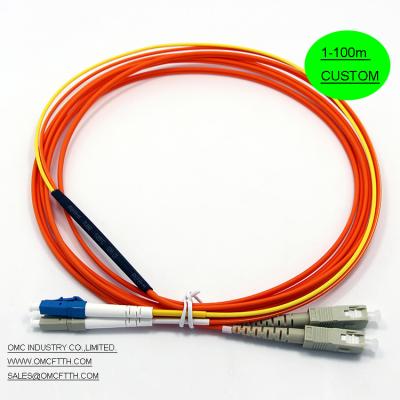 China LC - SC  Mode Conditioning Fiber Optic Patch Cables Cord  MCP Customized Length Long Life span for sale