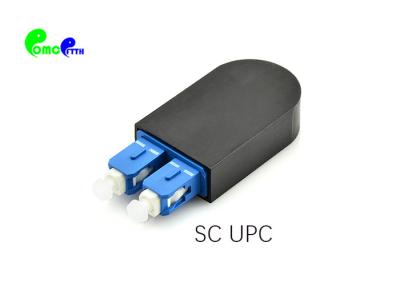 China Preto de fibra ótica Shell plástico do cabo de remendo do módulo do laço de retorno com SC APC 9 /125 do SC UPC à venda