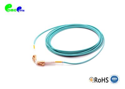 China OM3 50 / 125 Multimode LC to LC 10G Fiber Patch Cord 2.0mm LSZH Zipcord for 10G application data center for sale