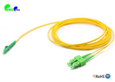 China SC de fibra ótica APC do cabo do remendo - amarelo do duplex 2.0mm LSZH do LC APC OS2 9/125um G652D à venda
