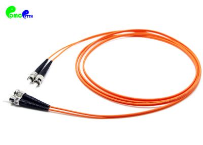 中国 OM2 50/125μm ST - ST繊維光学パッチ ケーブルの二重2.0mm 10Mポリ塩化ビニールのオレンジ 販売のため
