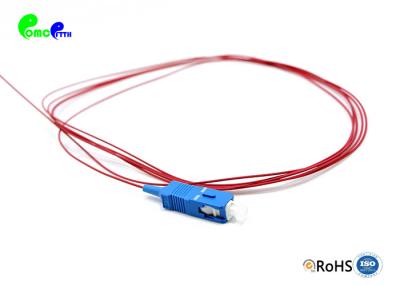 China SC Fiber Pigtail 2m SM G657A 9/ / 125 Simplex 900μm red Color  LSZH TIght buffer for sale