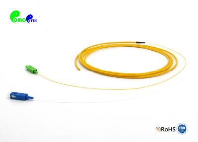 China SC APC Pigtail / SC UPC  Pigtail  Fiber Optic Pigtail 9 / 125μm 0.9mm With 3.0mm unit-tube LSZH Jacket Cable Yellow for sale