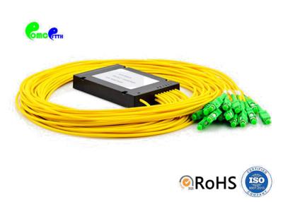 China ABS Module 1x16 Fiber Optic PLC Splitter Splice / Pigtailed 2.0mm SC APC Connector Type for sale