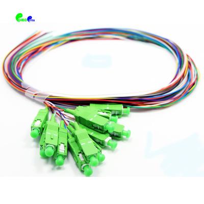 China SC APC UPC G652D G657A Fiber Optic Pigtail Single Mode 0.9mm Cable for sale