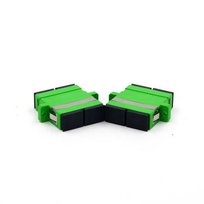 China Singlemode Duplex Fiber Optic Adapter SC APC Fiber Coupler Green Midcoupler for sale