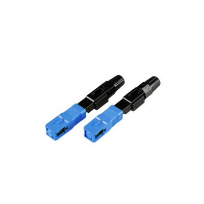 China Singlemode Fiber Optic 3.0mm FTTH Products SC UPC Fast Connector 60mm for sale