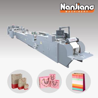 China 40-70pcs/Min Paper Carry Bag Making Machine Sheet Feed 20kw With Auto Top Folding System for sale