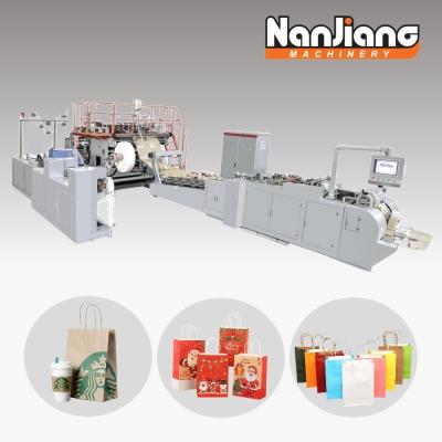 China WFD-330 Roll Fed Paper Bag With Handle Machine 70-120Bags/Min Fully Automatic for sale