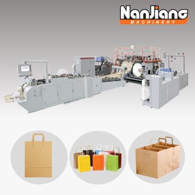China 70-150 Pcs/Min Roll Fed Paper Bag With Handle Machine Automatic WFD-330 for sale