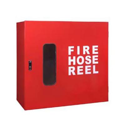 China Stainless Steel Fire Hose Reel Cabinet With Fire Hose And Fire Extinguisher for sale