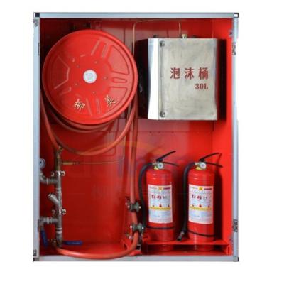 China Wall Mount Fire Hose Reel Cabinet For Fire Extinguisher Protection for sale