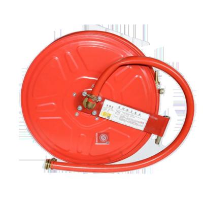 China Red Fire Truck Hose Reel Drum 25m Safe Fire Extinguishing System for sale