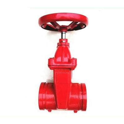 China Groove Rising Ductile Iron Gate Valve NRS Fire Pipeline Tap DN50100150200 for sale