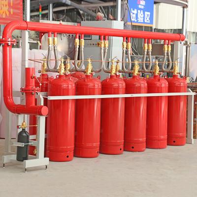 China Sistema de extintor de incendios HFC-227ea 10L-180L cilindro rojo FM200 de alta presión en venta