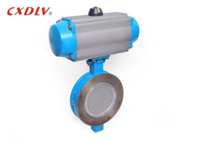 China Soft Seat Pneumatic Actuated Wafer Butterfly Valves 4 Inch ANSI / GB Standard for sale