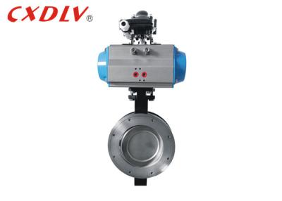 China High Performance Pneumatic Operated Butterfly Valve with Limit Switch Indicator for sale