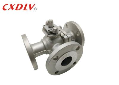 China 3Way Ball Valve T Type Stainless Steel DN25 DN50 DN65 DN 100 Pneumatic Electric for sale