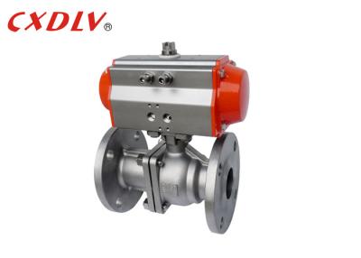 China Flange Industrial Pneumatic Actuated Ball Valve SS Water Control Valve WCB Rotary for sale