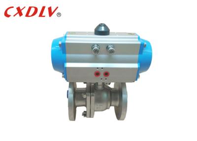 China Double Acting Flange Pneumatic Actuated Ball Valve Control Valve 150LB for sale