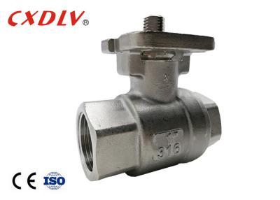 Chine acier inoxydable 2PC 316 robinets à tournant sphérique 1000WOG avec le support de fixation à vendre