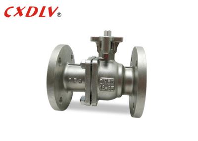 China Two Pieces Stainless Steel Ball Valve Double Flange Full Bore Structure High Plateform for sale