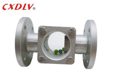 China SS321 Floating Ball Flanged Sight Glass With Pyrex ANSI150LB Flange Connection for sale