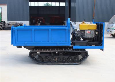 China Blue Color 2 Ton Mini Rubber Track Transporter Dumper Truck Simple Operation for sale