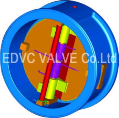 China O API 6D moldou a válvula de verificação dupla de aço do disco da bolacha do RF RTJ das válvulas de verificação à venda