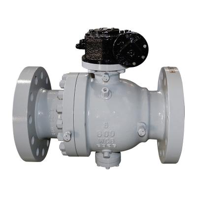China API Side Entry Tronion Ball Valve Carbon Steel 150#300#600# With Actuator for sale