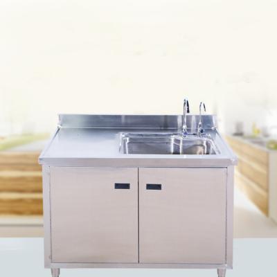 China ISO9001 Anti Acid Steel Kitchen Furniture With Sink Adjustable Shelf Restaurant for sale