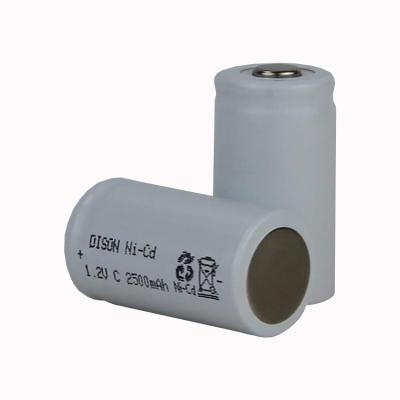 China 0.1C Charging Ratio NI-Cd C 1.2V 2.5ah Battery Cells For Low Temperature Applications for sale