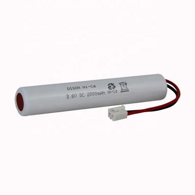 China SC 2000mAh NiCd 3.6V Rechargeable Battery Pack For Emergency Lighting And Power Tools for sale