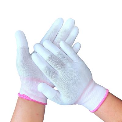 中国 Safety Inspection Cotton ESD White Grey Hand Antistatic Gloves For Electronics 販売のため