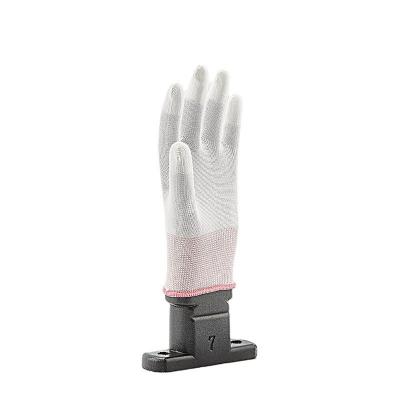 Cina OEM Antistatic Carbon Fiber ESD Finger Top Fit PU Coated Gloves 13 Gauge Grey ESD Gloves in vendita