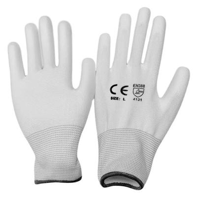 China Polyurethane Coated 13 Gauge Polyester Liner Hyflex Antistatic ESD PU Dipped Safety Gloves for sale