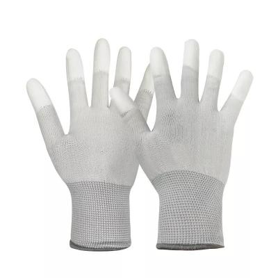 China 13 Gauge Carbon Fiber Esd Hand Gloves Anti - Static PU Top Fit Coated Finger ESD Gloves for sale
