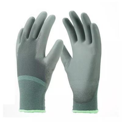 中国 Nylon Knitted Anti Electrostatic Gloves PU Coated Cleanroom Palm Fit ESD Safety Gloves 販売のため