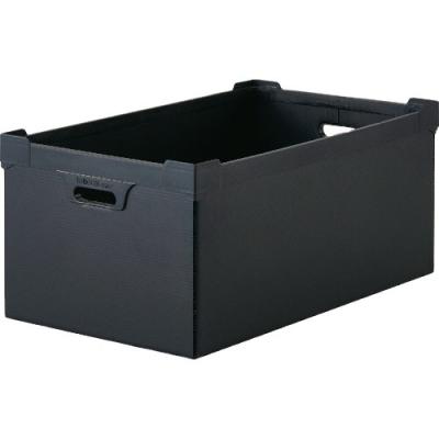 China Black ESD PP Folding Corrugated Antistatic Storage Containers Plastic With Lid for sale