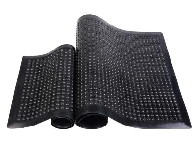 China Antistatic 3 Layers Anti Fatigue Mat , Conductive PVC Black Yellow ESD Floor Mat à venda