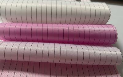 China Blue Anti Static ESD Fabrics Antistatic Cleanroom Conductive 5mm/4mm Grid / Strip Fabrics à venda