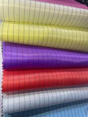 Κίνα Antistatic Cleanroom Dustproof 5mm Grid Uniform Cloth Polyester Ripstop ESD Anti Static Fabric For Workwear προς πώληση