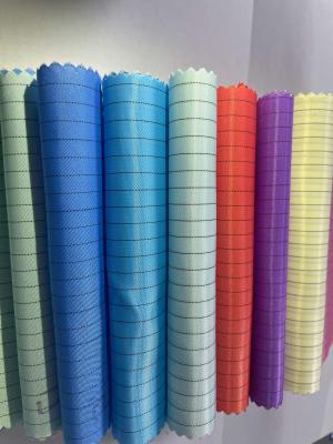 Chine Antistatic ESD 5mm/4mm Grid Strip Polyester Fabric 98% Polyester+2% Conductive Filament à vendre