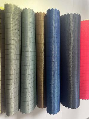 中国 5mm Strip ESD Fabrics Clean Room Antistatic Free Polyester ESD Safety Anti-Static Fabric 販売のため
