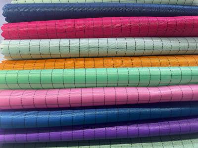 China Medical Antistatic Fabric ESD Strip 5mm 99% Polyester 1% Carbon Fiber Anti-Static Work Clothes Fabric for sale