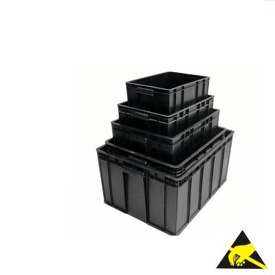 China Caixas condutoras do escaninho antiestático plástico antiestático do Esd Tray Container Esd Component Tray para a eletrônica à venda