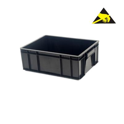 China Competitive Wholesale Price Anti-Static Cleanroom Box Antistatic Conductive Esd Pcb Tray Esd Safe Bins With Dividers for sale