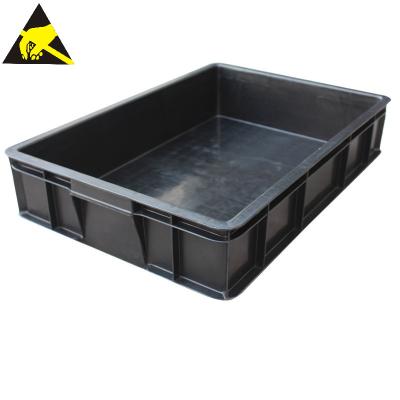 China Plastic Antistatic Tray ESD Black Folding Antistatic Carton Container Box Anti Static Boxes For Electronics for sale