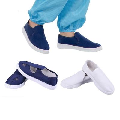 China El recinto limpio ESD estático anti respirable calza los zapatos de seguridad blancos del ESD en venta